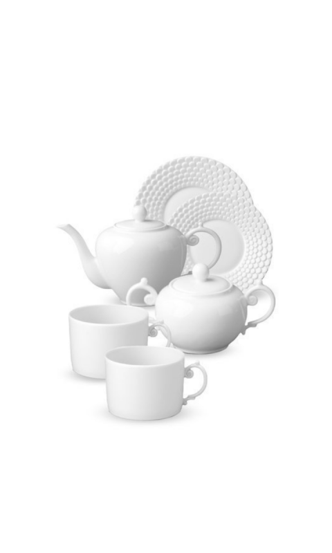 Zestaw do herbaty L'Objet, z kolekcji Aeagean White