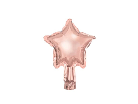 Balon foliowy gwiazdka różowe złoto, 12 cm 3 szt.