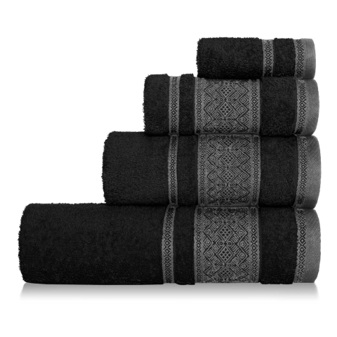 Czarny Ręcznik 70x140 PANAMA 100% bawełna