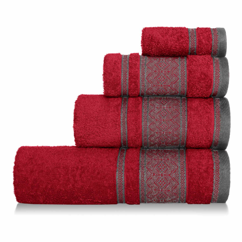 Czerwony Ręcznik 50x90 PANAMA 100% bawełna