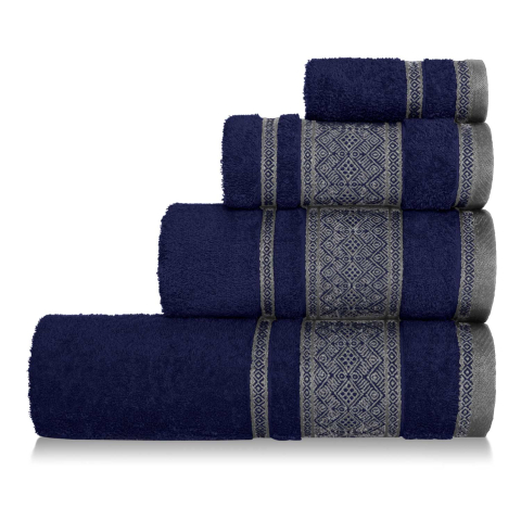 Granatowy Ręcznik 70x140 PANAMA 100% bawełna