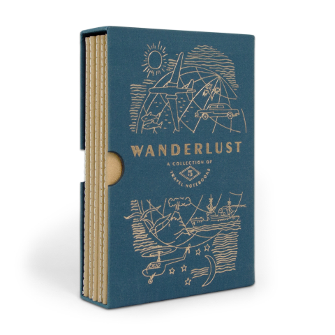 Zestaw 5 planerów podróży 'Wanderlust' | DESIGNWORKS INK