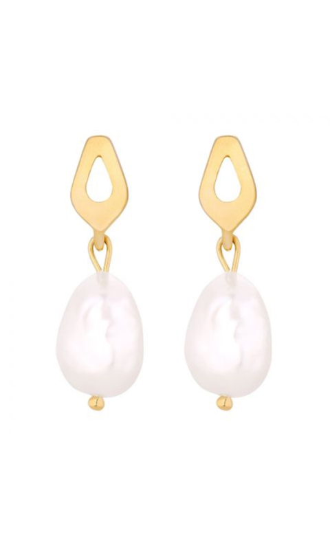 Złote kolczyki z naturalnymi perłami