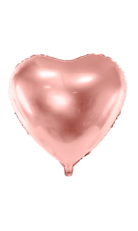 Balon foliowy serce 45 cm różowe złoto