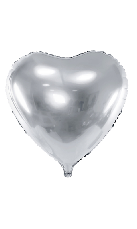 Balon foliowy Serce 61 cm srebrny