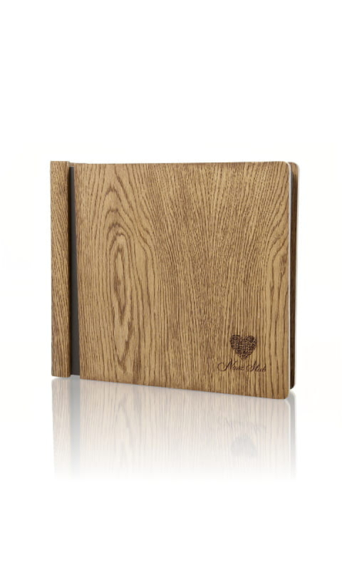 Drewniany album Luxury Wood 30 kart - brązowy