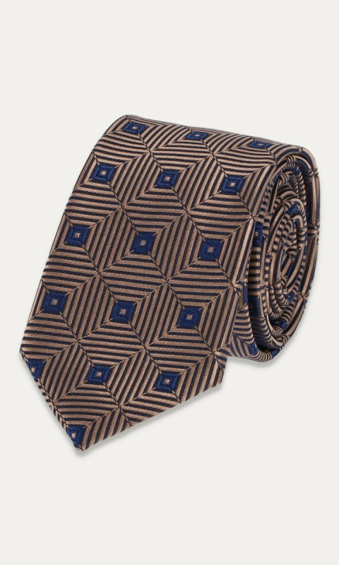 Brązowy krawat męski 2