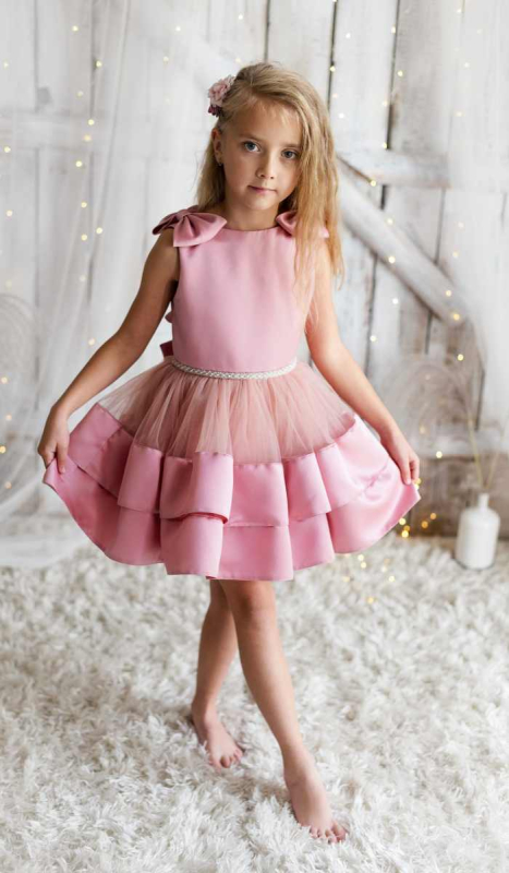 Chloe tiulowa sukienka dla dziewczynki różowa