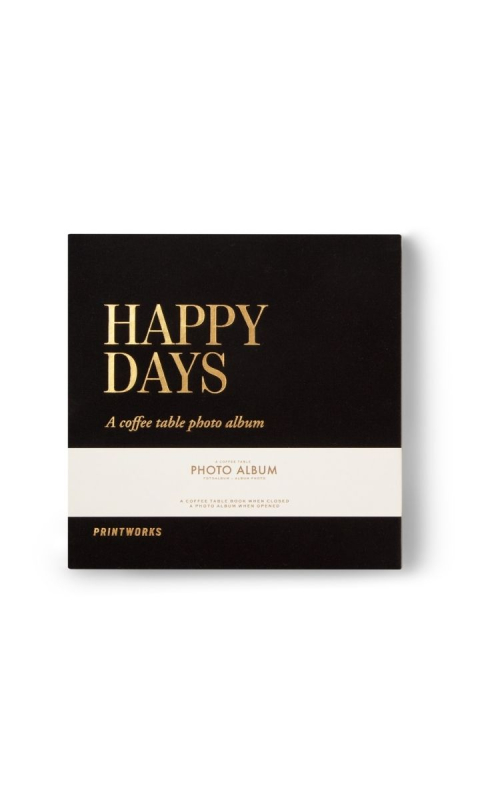 Fotoalbum - Happy Days Black (S) | PRINTWORKS
