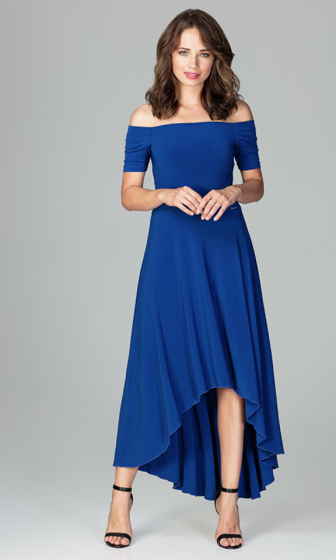 Sukienka asymetryczna niebieska