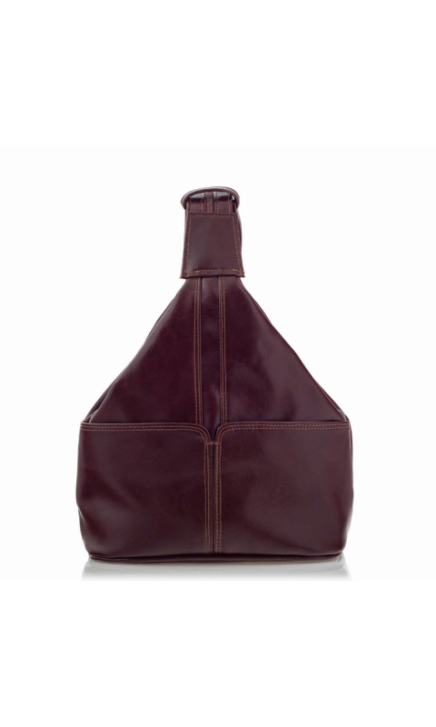 Ekskluzywny damski plecak skórzany burgund