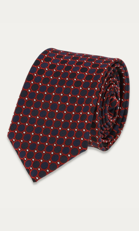 Czerwony krawat męski wzór